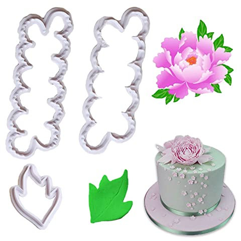 Cestony Pfingstrosen Blütenblatt Ausstecher für DIY Kuchen Fondant Keks Kekse Seife Zucker Pudding Schokolade harte Süßigkeiten Dessert Kerze Dekor