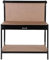 Megashopitalia Banco da Lavoro Officina Garage in Acciaio MDF Utensili Chiavi con Parete Attrezzi Cassetto Mensola, Nero, XL