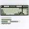 Matcha Green PBT Keycaps Set 126 Keys XDA Profile Niedliche Tastenkappen Benutzerdefinierte Farbsublimationstastatur-Tastenkappen für Cherry Gateron MX Switches Mechanische Tastaturen