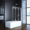Goezes Duschwand für Badewanne, 130x140cm 3-teilig faltbar Duschwand Badewannenaufsatz Duschtrennwand Duschabtrennung für Badewanne mit 6mm Nano Glas