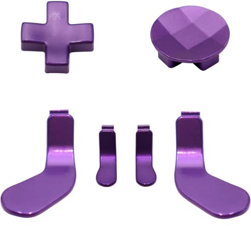 Ersatz-D-Pads, Trigger-Tasten für Xbox Elite Controller Serie 2 Modell 1797 & Elite Series 2 Core & Xbox Elite Controller Modell 1698 (4+2-Purple)