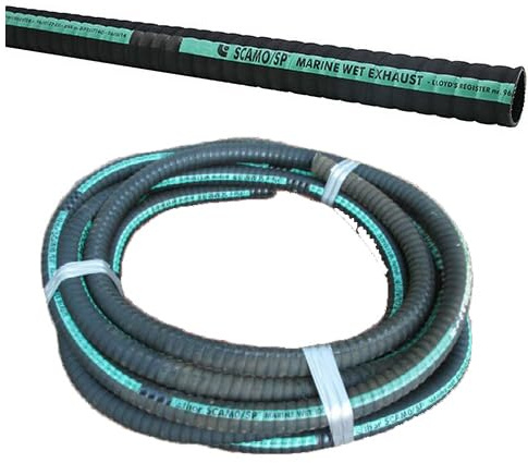 Nautica DDR srl Tubo Scarico SCAMO/SP - Omologato Rina - per Scarico di Gas combusti e Raffreddamento -