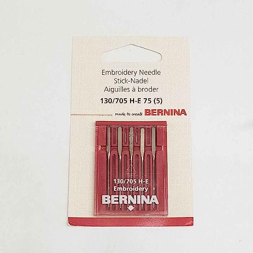 HONEYSEW Sticknadeln für Bernina Nähmaschinennadeln 130/705 H-E 0361547000 (Sticknadel 75), 5 Stück