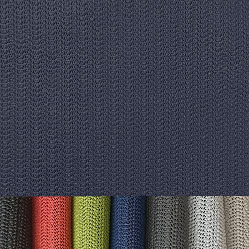 Cleanlevel EST 2016 Tischdecke Outdoor Wetterfest Abwischbar - Gartentischdecke mit Fransen rutschfest aus PVC Weichschaum, Tischschutz für Garten, Balkon, Terrasse (Navyblau, Oval 160x220cm (BxL))