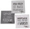 ReWu Servietten Grillen Sprüche 3er Set 60 Stück Papierservietten Motivservietten 17x17 cm Tischdekoration