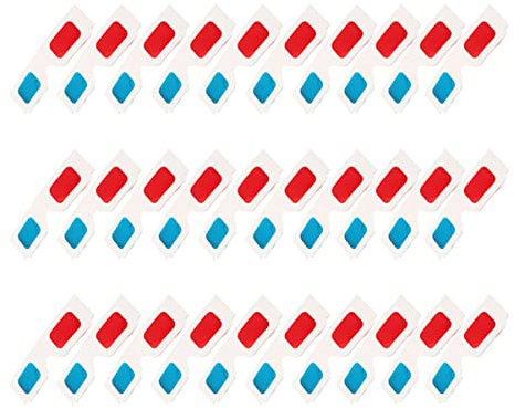 AOKWAWALIY Occhiali di carta, 30 pezzi, 3D, in carta, per anaglifene, 3D, in cartone 3D, per bambini, bianco, montatura usa e getta, bianco, 41x4cm