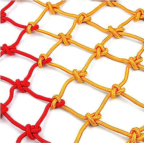 Kanduo Kletternetz Kinder Outdoor Kletternetz for Kinder, Kletter-Frachtnetz, Outdoor-/Indoor-Schutznetze, vielseitiges, buntes, dekoratives Seilnetz for Spielplatz Baumhaus(1 * 1m(3.3 * 3.3ft))