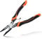 LEONTOOL 6-in-1 Long Nose Pliers, 8 High Leverage Combination Pliers with Wire Stripper/Crimper/Cutter/Winding/Spanner, Heavy Duty Needle Nose Plier Comfortable Grip with Safety Lock for Electrician