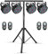 4 Stücke 36 LED Par Strahler Bühnenlicht mit Lichtstativ, 72W Discolicht Partylicht mit Fernbedienung, RGB DMX512 7 Modi Beleuchtung Partylicht Lichteffekte für Party Bar Stage Feste Show Weihnachten