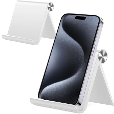 Cell phone stand smartphone holder for Nokia X100 G300 G50 G60 XR20 X30 5G X20 X10 G20 G22 G10 C32 C30 C20 C22 C10 C12 5.4 3.4 6.3 8.3 5G | Table cell phone holder stand | Holder foldable B1 White