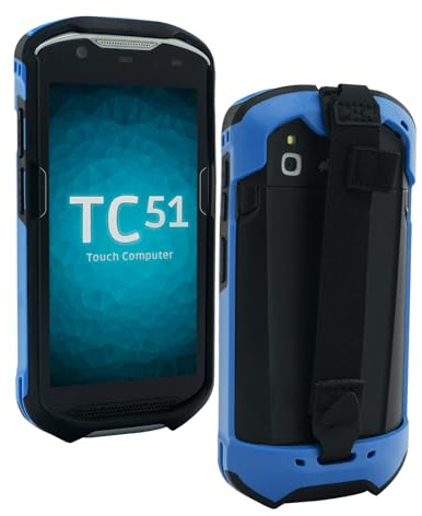 IYOUBOL Schutzhülle für Zebra TC51 TC510K TC52 TC56 TC57, robust, mit Handschlaufe, Blau