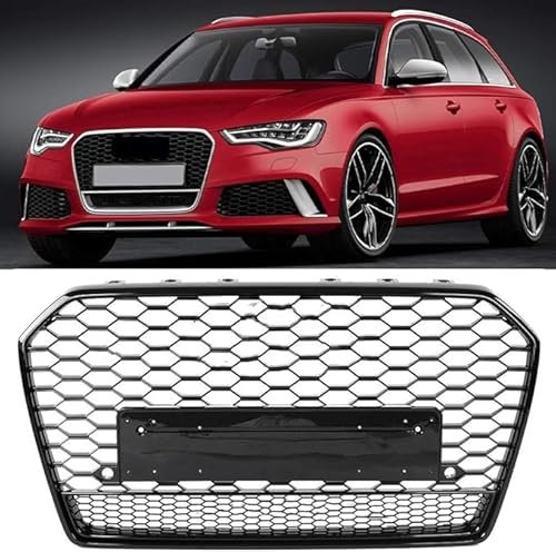 KAROB Auto Front Kühlergrille für A-udi A6 S6 C7 2015-2018, Kühler Grill Kühlergrill Sport Stil Autoersatzteile Dauerhaft