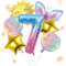 ALEGRE® Sonne Schmetterlinge Deko 7 Geburtstag Mädchen, Folienballon Schmetterling Deko Luftballon 7. Geburtstag, Geburtstagsdeko Mädchen 7 Jahre, Kindergeburtstag Deko für Schmetterling Themen Party