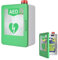 WOLWES AED-Schrank, Erste-Hilfe-AED-Defibrillator-Aufbewahrungsschrank mit Alarmsystem, Erste-Hilfe-Schrank, einstellbare Trennwandposition, AED-Defibrillator-Aufbewahrungsschrank zur Wandmontage, Dop