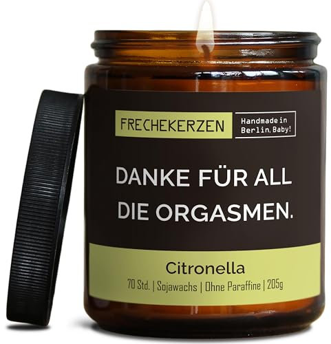 Lustige Citronella Kerze mit Spruch für Partner | Handgemacht aus Sojawachs | In Geschenkbox | Nachhaltiges Valentinsgeschenk | Ehe Mann, Freund, Frau, Freundin, Verlobte, Jahrestag