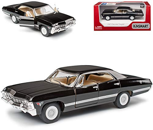 Generisch Chevrolet Impala Sport Sedan Limousine Schwarz bekannt aus Supernatural Join The Hunt 1965-1970 ca 1/43 1/36 Modell Auto