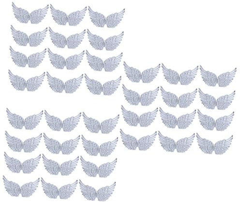 Tofficu 36stücke Mini Silberne Engel Flügel Kreative Dekoration Für Kostüme Taschen Und Bastelprojekte Für Partys Weihnachten Und