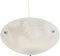 Areca Leaf Glass Ceiling Uplighter Pendant Shade - White & Clear - Easy Fit - Modern