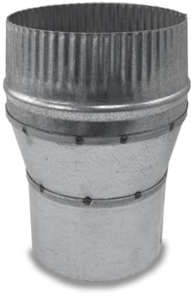 CAEXVEN Ampliación Tubo Chimenea 150 a 175mm - Adaptador Estufa Leña Acero Galvanizado - Ampliación Tubos Ventilación - Serie Lisa