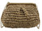 MODELISA - Bolso Clutch Mano De Paja Rafia Cadena De Hombro Estilo Clutch Mujer (Marrón)