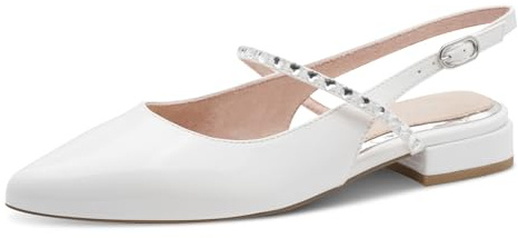 MARCO TOZZI Damen Pumps weiches Feel Me Fußbett Leder Decksohle Hochzeit