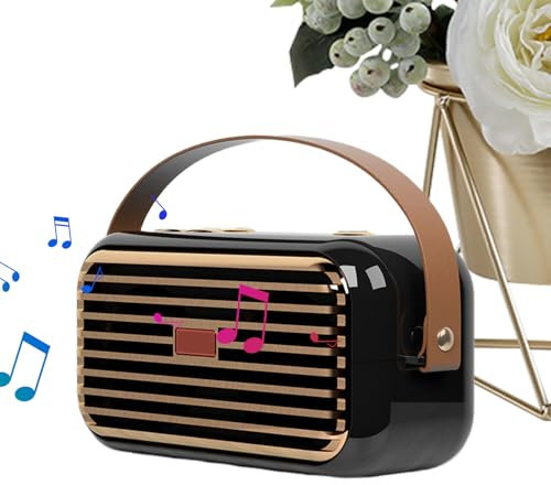 Dtaigou Enceinte vintage sans fil compacte - Lecteur audio de basses portable - Appareil de lecture de musique pour fitness, salon, étude