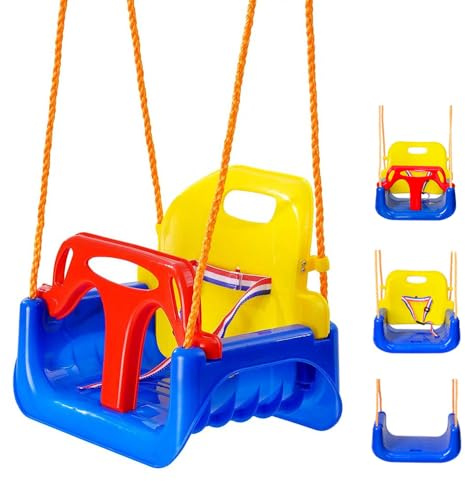 Blendra 3-in-1 Swing Seat with Adjustable Ropes Snap Hooks,Kids Garden For 6 months-6 years old and older,Baby swing seat Load capacity 200KG Indoor Outdoor