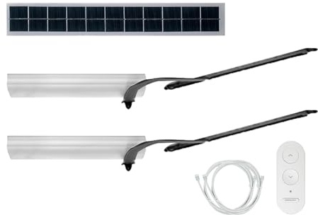 Moteur Solaire Bubendorff 2 Vantaux - Kit Complet Volet Battant Double - Motorisation Solaire Autonome - Détection Obstacle & Anti-pincement - Blanc