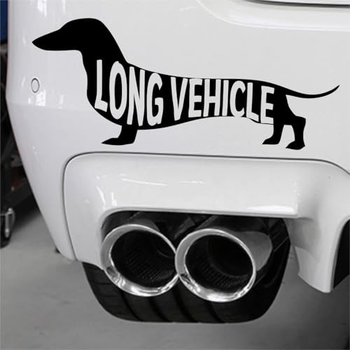 Dackel Long Vehicle kurze beine langer Körper auto überlänge lustig 20cm Aufkleber Auto Wohnmobil Laptop Wandtattoo Sticker Farbe&Größe wählbar