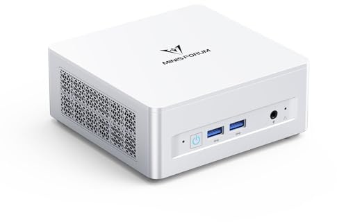 MINIS FORUM UM880 Plus Mini PC Barebone mit AMD Ryzen 7 8845HS(8C/16T, bis zu 5.1GHz),Mini Computer Dual DDR5 RAM M.2 PCIe4.0 SSD Slots,OCuLink,5xUSB Port,Triple Display mit HDMI+DP+USB4,Wifi6e