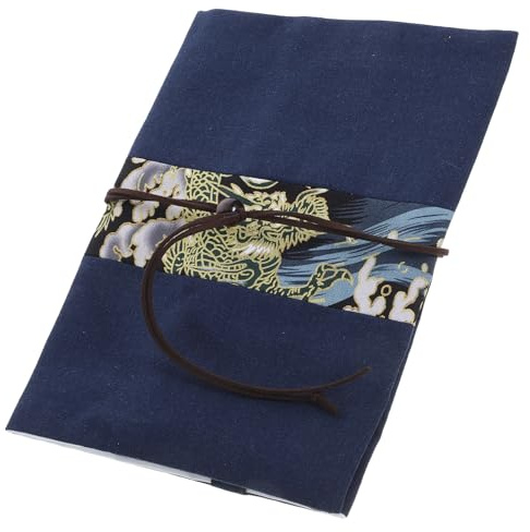 BCOATH Copertina per Libri in Stoffa Protezione Resistente e Design Fatto a Mano, Custodia Ornamentale per Libro A5 Motivo Decorativo Elegante per Uso Quotidiano