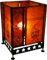 GURU SHOP Hennalampe, Lederleuchte, Saree Tischlampe/Tischleuchte - Modell Chennai, 30x20x20 cm