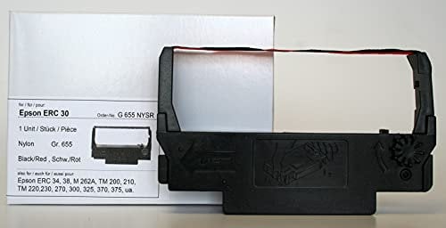 Kores G655NYSR Farbband Nylon schwarz, rot für Modell Epson ERC 30, 34, 38 ua
