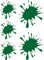 Samunshi® Farbklecks Aufkleber Klecks Sticker 5er Set 2x8x9cm,3x5x6cm grasgrün