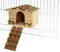 Kerbl Pet 82747 Nagerhaus Nature 30 x 22.5 x 20 cm mit Gitterbefestigung