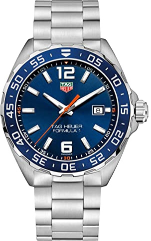 TAG Heuer Orologio analogico al quarzo da uomo con cinturino in acciaio inox WAZ1010.BA0842, Siler, Bracciale