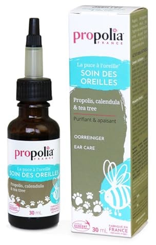 PROPOLIA - Soin des oreilles pour chien et chat - Propolis, Calendula & Tea tree - Fabriqué en France - 30 ml
