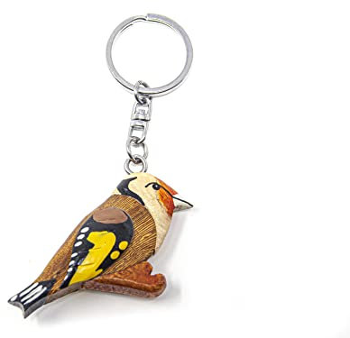 Cornelissen Porte-clés en bois et métal - Motif oiseau de jardin