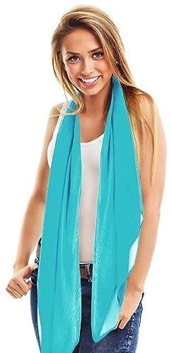 TOSKATOK® Modischer Damen-Schal, große Auswahl an Farben, türkis, Einheitsgröße