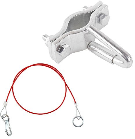 Carpoint Halter für Anhängerabreisseil Federöse universal passend verzinkt + Abreisseil Rot 100 cm Hollandöse