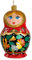 Holyart Matroschka, Mundgeblasenes Glas, Weihnachtsbaumschmuck, Hängend, Glas, Weihnachten