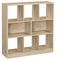 VASAGLE Bücherregal, Regal, Würfelregal, Standregal, 8 offene Fächer, horizontal, vertikal oder kopfüber verwendbar, 30 x 97,5 x 100 cm, für Wohnzimmer, Arbeitszimmer, Büro, eichenfarben LBC52NL