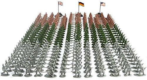 RAINBOW TOYFROG detailreiche Spielzeugsoldaten aus Plastik - 300 Teile - Mini Armee Figuren des Militärs aus Kunststoff für Kinder und Erwachsene - Tolle Spielzeug Zinn Soldaten