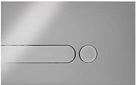 Milano Modern Toilet WC Dual Flush Square Dot Button Wall Plate - Chrome