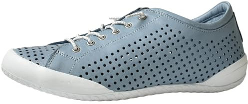 Andrea Conti Damen Schnürschuh Halbschuh Leder Sneaker mit Perforierung 0345767, Größe:41 EU, Farbe:Blau
