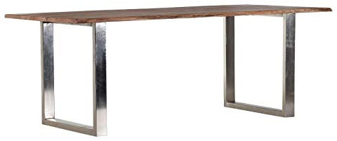 MJC Esstisch Edge 160x90 | 200x100 cm Akazie Massivholz Küchentisch U-Form Beine (160x90 cm)