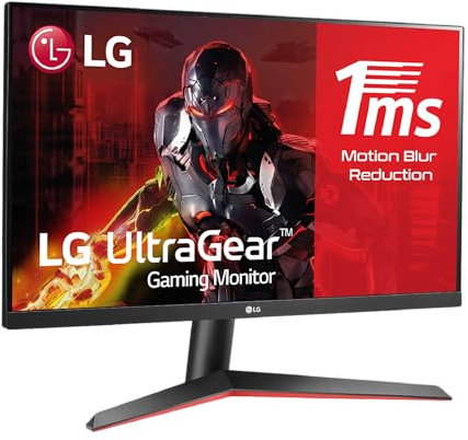 LG 24MP60G-B - Monitor da gioco UltraGear Full HD da 24 pollici, 75 Hz, 5 ms, 1000:1, 250 nit, NTCS 72%, 16:9, HDMI, DisplayPort, tecnologia AMD FreeSync, connettività universale, colore nero