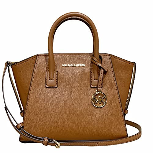 Michael Kors Avril Small Leather Top Zip Satchel Crossbody Luggage Leather
