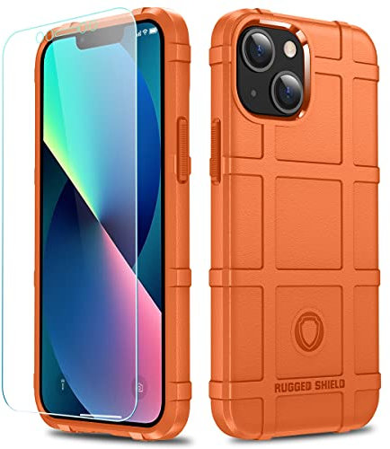 LABILUS iPhone 13 Mini Case, Rugged Shield 8ft Drop Proof TPU Thick Armor Tactical Protective Case Compatible with 13 Mini (5.4 inch) - Sunlight Orange