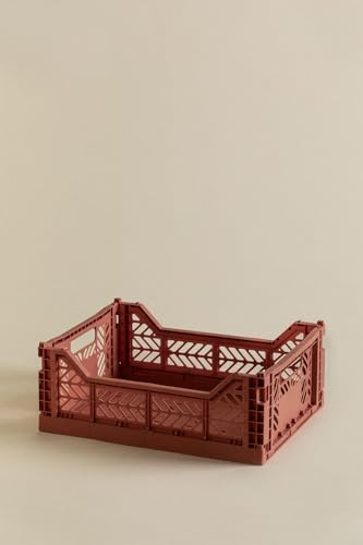 SKLUM Faltbare und stapelbare Kunststoffbox Doli Terracota 40 cm